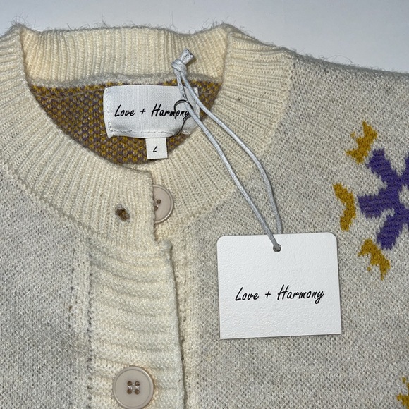 Love & Harmony Button Down Cardigan Sweater Size Large NWT - Picture 15 of 17